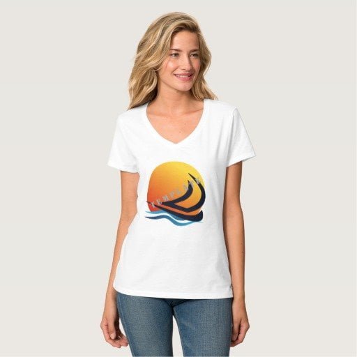 Womens Hanes V-Neck